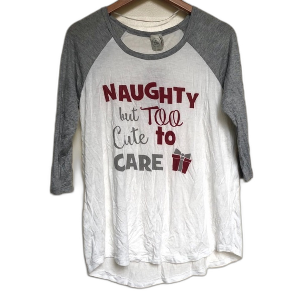 Paper Crane Naughty Christmas Presents Tee NWT Size Small Winter Cute